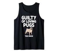 Culpable de amar a los pugs demasiado pequeños raza de perro cara arrugada Camiseta sin Mangas