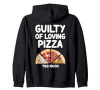 Culpable de amar la pizza Demasiado queso Pepperoni Comida vegetariana Sudadera con Capucha