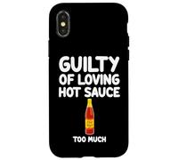 Culpable de amar la salsa picante demasiado condimento de chile picante Carcasa para iPhone X/XS