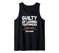 Culpable de amar los Palillos de Dientes Demasiado limpios Dentista Camiseta sin Mangas