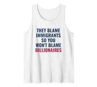 Culpan a los inmigrantes para Que no culpes a los multimillonarios Camiseta sin Mangas