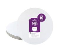Culpitt Tarjetas blancas para tartas de 12 pulgadas | Tablero de pastel recubierto de polietileno, ligero para pasteles de esponja, postres, pastelería, 1.5 mm de grosor, tarjetas a prueba de grasa |