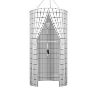 CULPRT Cortina de ducha redonda redonda de poliéster colgante de aislamiento térmico doble cremallera, cortina de ducha portátil de esquina de aislamiento frío, tienda de privacidad colgante