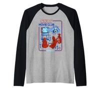 Cult Movie Club Poltergeist Retro Vintage Funny Adult Humor Camiseta Manga Raglan