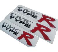 CultDecor - Pegatinas de coche - Compatibles con Civic EK/EK9 Type R - Negro - Vinilo - Estilo Tradicional - Logotipo - Rectangular - Duración exterior óptima - Para vehículos oscuros