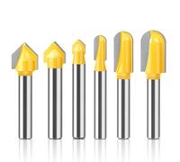 CULTILLOS DE MADERA DE MADERA V En Forma De V En Forma De V, Frescas De Fondo Redondos Profundos,Vástago De 6.35 Mm