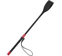 Cultipo de Caballo 18in con Cuero PU, Látigo Rojo con Manija Antideslizante para Saltos y Entrenamiento, Diseño Ergonómico para Equitación