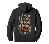 Cultiva a tu Propio Ritmo Motivacional botánico Floral Sudadera con Capucha