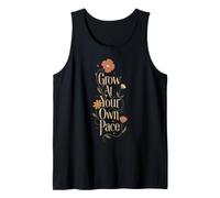 Cultiva a tu Propio Ritmo Motivacional Floral Camiseta sin Mangas