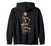 Cultiva a tu Propio Ritmo Motivacional Floral Sudadera con Capucha