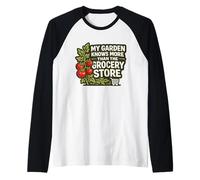 Cultiva tu Propia Comida Come lo Que cultivas Independencia alimentaria Camiseta Manga Raglan