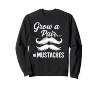 Cultiva un par... de bigotes - Funny Mustache Facial Hair Men Sudadera
