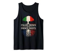 Cultivado italiano con raíces francesas Italia Francia Heritage Camiseta sin Mangas