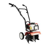 Cultivador de gasolina de jardín con motor de 52 cc, cultivador inalámbrico de 1700 W con 4 cuchillas de acero para excavación de tierra y eliminación de malas hierbas