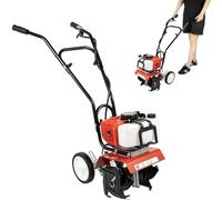 Cultivador de suelo de 2 tiempos de 52 cc con motor rotovador de 35 cm de ancho de trabajo, 3 - 10 cm de profundidad para cultivo, zanjas y labranza del suelo