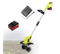 Cultivador EléCtrico De JardíN, Ancho De Trabajo De 25Cm, Profundidad De Labranza De 22Cm, 270 Rpm, Motocultor InaláMbrico, Motocultor Manual Para JardineríA Y CéSped.,1battery