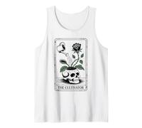 Cultivador Tarot Card Gótico Cráneo Maceta Camiseta sin Mangas