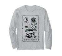 Cultivador Tarot Card Gótico Cráneo Maceta Manga Larga