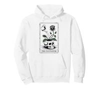 Cultivador Tarot Card Gótico Cráneo Maceta Sudadera con Capucha