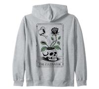 Cultivador Tarot Card Gótico Cráneo Maceta Sudadera con Capucha