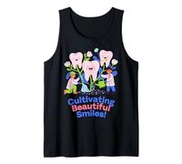 Cultivando Hermosas Sonrisas Diseño De Jardín Dental Camiseta sin Mangas