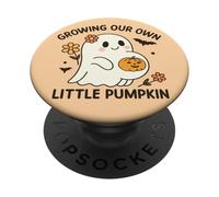 Cultivando Nuestra Propia Calabaza Fantasma Embarazo Halloween PopSockets PopGrip Adhesivo