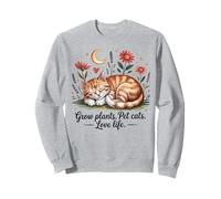Cultivar plantas mascotas gatos aman la vida Lindo jardinería amante de los gatos Sudadera