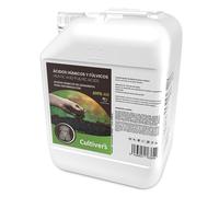 CULTIVERS Abono de Ácidos Húmicos y Fúlvicos 10L. Fertilizante de Leonardita. Potencia la fertilidad del Suelo Mejora la Capacidad de absorción de nutrientes y desarrolla la raíz. Force Humic