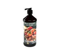 CULTIVERS Abono Líquido Universal con Guano 1 l Bio para todo tipo plantas y cultivos. NPK 4-4-4 con dosificador para fácil aplicación. Mejora la rizosfera, retiene agua y oxigena el suelo.