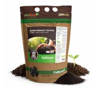 CULTIVERS Abono Universal Ácidos Húmicos Fúlvicos y Potasio 1 kg Ecológico 82% | Fertilizante Soluble Concentrado de Leonardita | Mejorador de suelo para plantas Potencia tu huerto y jardín