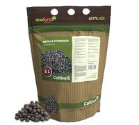 CULTIVERS Arcilla Expandida para Plantas y Macetas 5 L | Bolas de Arcilla para Drenaje y Aireación del Sustrato, Jardinería, Huertos Urbanos y Cultivo Hidropónico