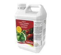 CULTIVERS Calcio Tomates y Pimientos Líquido de 5 L. Corrector de carencias de Calcio para hortalizas. Fertilizante orgánico Natural refuerza la Resistencia a Las Enfermedades