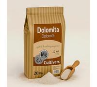 CULTIVERS Dolomita Cal Agricola 20 kg Micronizada para Agricultura Ecológica 100% Pura Corrige pH del Suelo Aporta Calcio y Magnesio Mejora la Estructura y Fertilidad para Todo tipo de Cultivos