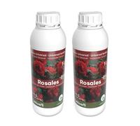 CULTIVERS Fertilizante Ecológico Rosales Líquido 2x1L. Hojas más Verdes, Mayor Floración e Intensifica el Color. con Macronutrientes y Micronutrientes. Abono 100% Orgánico y Natural