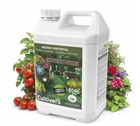 CULTIVERS Fertilizante Universal Ecológico Líquido 5 L | Abono NPK 4-1-7 con Aminoácidos y Micronutrientes (B, Cu, Fe, Mn, Mo y Zn) | Uso en Huerto, Jardín y Plantas, Apto Agricultura Ecológica