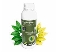 CULTIVERS Hierro Líquido para Plantas 1 L | Abono Líquido con Hierro para Nutrición Vegetal en Plantas, Hortalizas y Árboles en Suelos con Baja Disponibilidad de Hierro