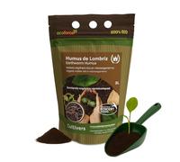 CULTIVERS Humus de Lombriz Ecológico 3 L Certificado | Abono Orgánico para Plantas y Huerto | Mejora la Estructura del Suelo y Favorece el Desarrollo Vegetal