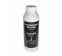 CULTIVERS Potenciador de Biochar 1 L. Potenciador de Carbón vegetal para plantas. Mejorador de estructura del suelo. Regulador pH de los suelos muy ácido. Aumenta producción de los cultivo