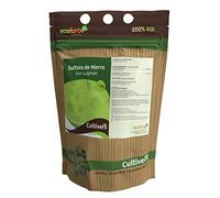 CULTIVERS Sulfato de Hierro Heptahidratado Granulado 1 kg | Producto Mineral para Jardinería y Hogar, Uso Técnico en Suelos y Césped y Colorante para Hormigón Efecto Oxidado