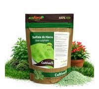 CULTIVERS Sulfato de Hierro Heptahidratado Granulado 250 g | Producto Mineral para Jardinería y Hogar, Uso Técnico en Suelos y Césped | Colorante para Hormigón Efecto Oxidado