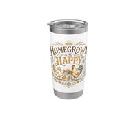 Cultivo casero Happy Chicken Farm Homestead Life Vaso térmico de acero inoxidable de doble pared
