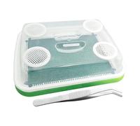 Cultivo de de harina | Filtro de heces de gusano de seda de malla fina de 3 capas,Con pinzas y granero de gusano de harina hermético de malla fina,Para Ardilla, Pollo, Lagarto, Tortuga,