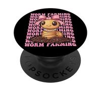 Cultivo de gusanos Vermicultura Gusano Granjero Granja Chica Coqueta PopSockets PopGrip Adhesivo