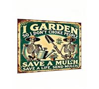 Cultivo Un Jardín para No Asfixiar A La Gente, Salva Una Vida, Envía Mantillo Letrero De Metal Impermeable Cartel De Chapa Vintage Placa Metálica para Bar Balcón Salón 20X30Cm