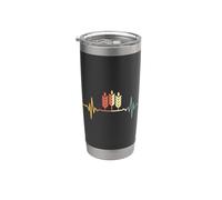 Cultivos de trigo Cardiograma Ganadería Vaso térmico de acero inoxidable de doble pared