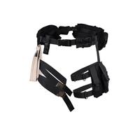 cultofmoon Leon Cosplay Gürtel Waffentasche Leon Scott Kennedy Kostüm Zubehör Leder Beintasche Holster Polizeiürtel Krieger Kampf Lederband, Negro , L