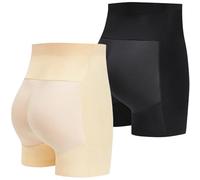 CuLtp 2pcs Bragas con Relleno Gluteos, Fajas con Relleno Gluteos, VentilacióN Hueca Fajas con Relleno De Caderas, Cintura Alta Sin Marcas Fajas Reductoras Mujer Adelgazantes