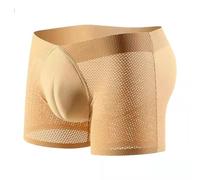 CuLtp 2pcs Calzoncillo Boxer con Relleno Trasero para Aumentar el Volumen y tamaño de glúteos y Levanta, Calzoncillos Tipo bóxer para Hombre