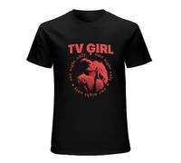 Cults TV Girl One Night Only Graphic Print Tshirt Unisex Vintage Tees Men Casual T Shirt Man Cotton Tops T-Shirt Black 3XL