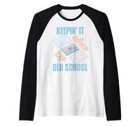 Cultura Cassette Y Versos Retro Camiseta Manga Raglan